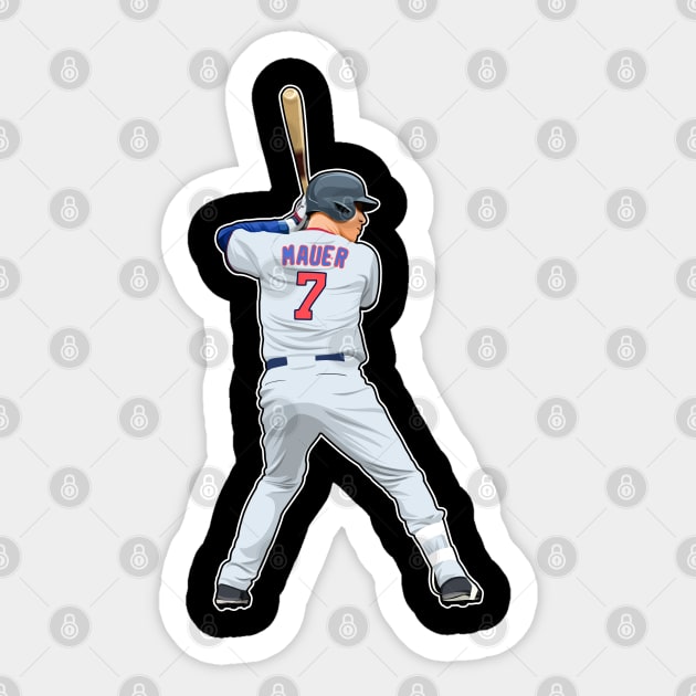 Joe Mauer #7 Bat Ready Sticker by RunAndGow